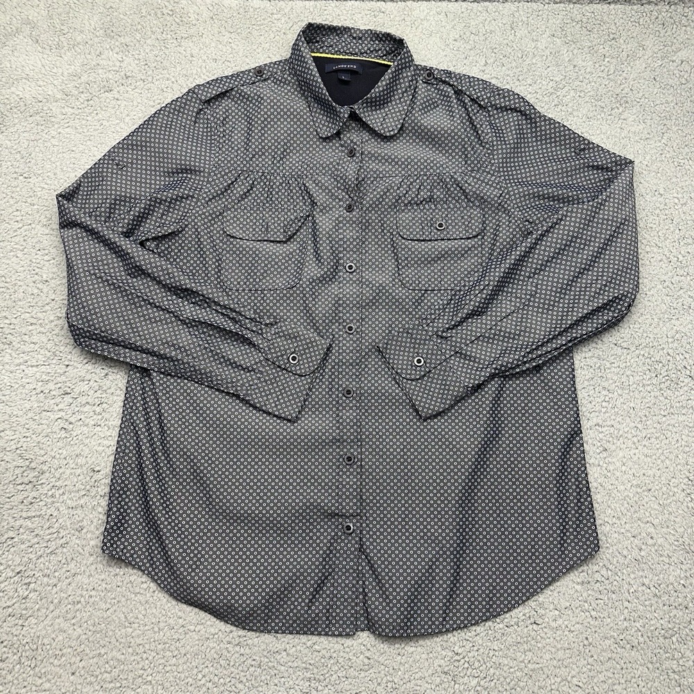 LANDS' END Women's Size Large 14-16 W143261 Long Sleeve Button Down Shirt 358094
